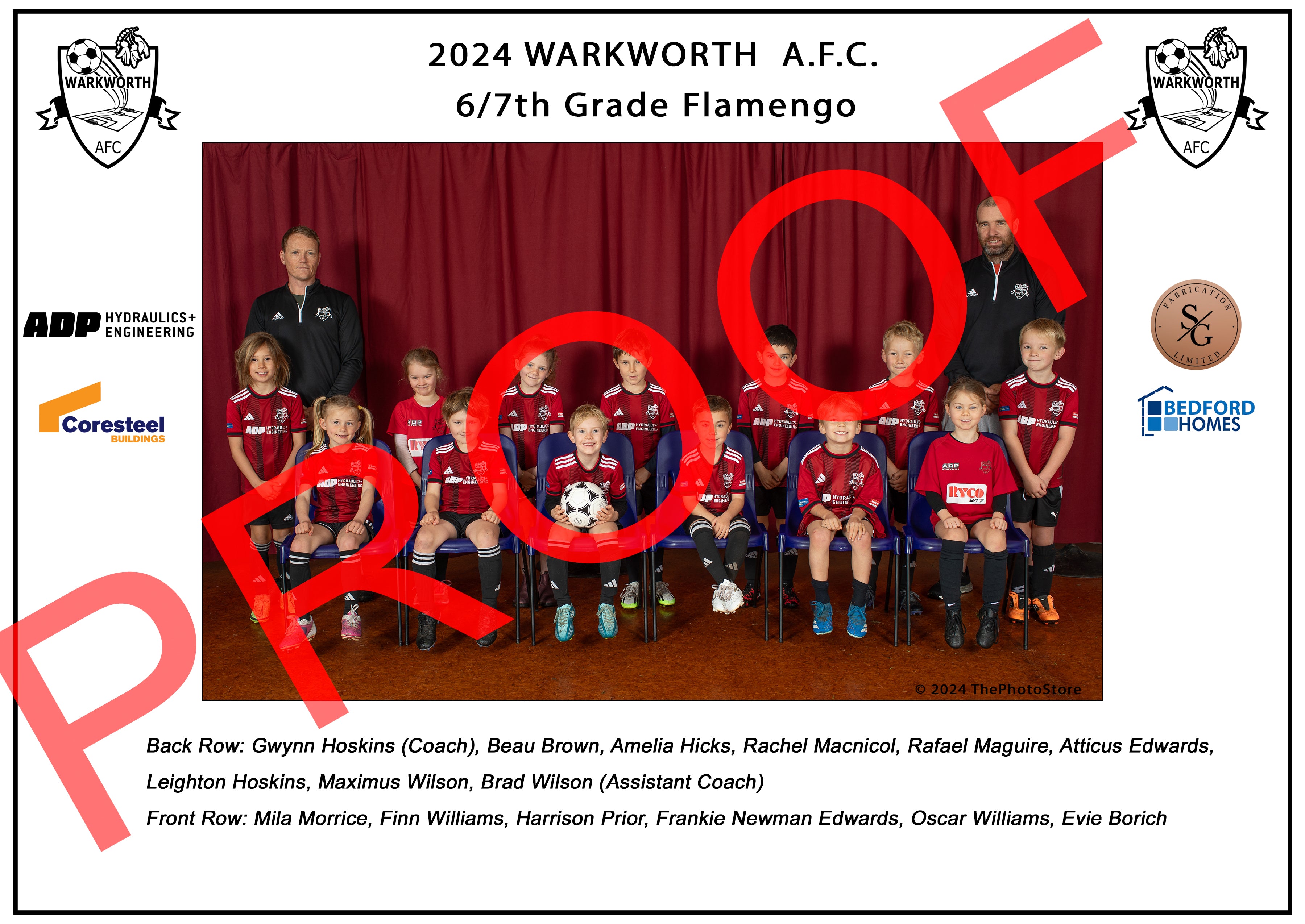 Warkworth Football Team photos 2024