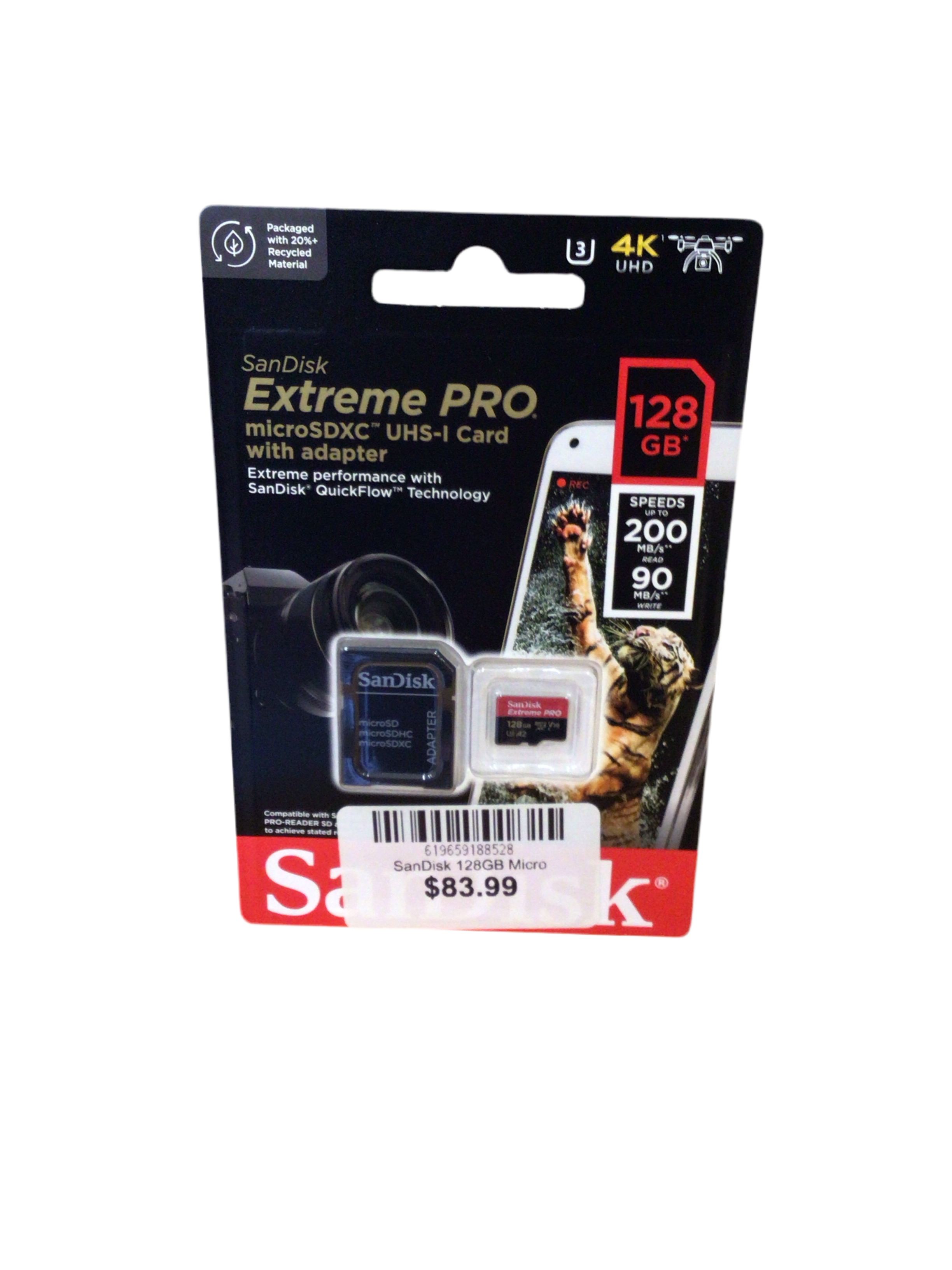 SanDisk 128GB Micro SD Extreme Pro 200MB/s V30 U3 4K
