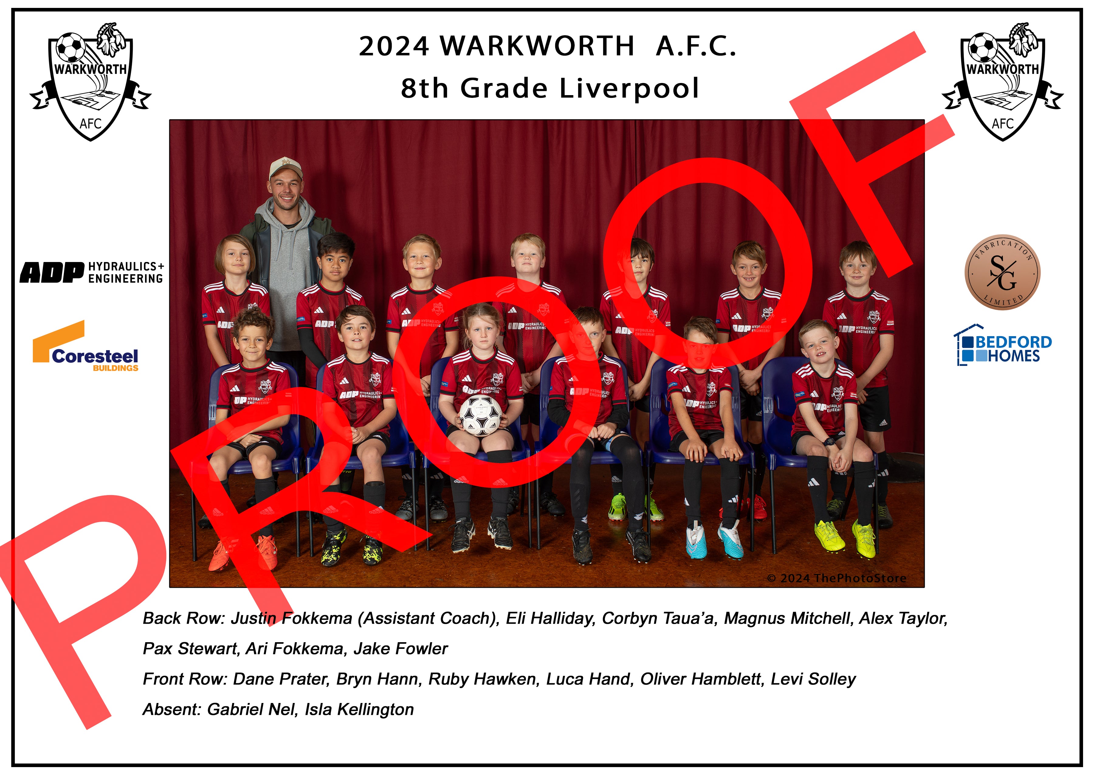 Warkworth Football Team photos 2024