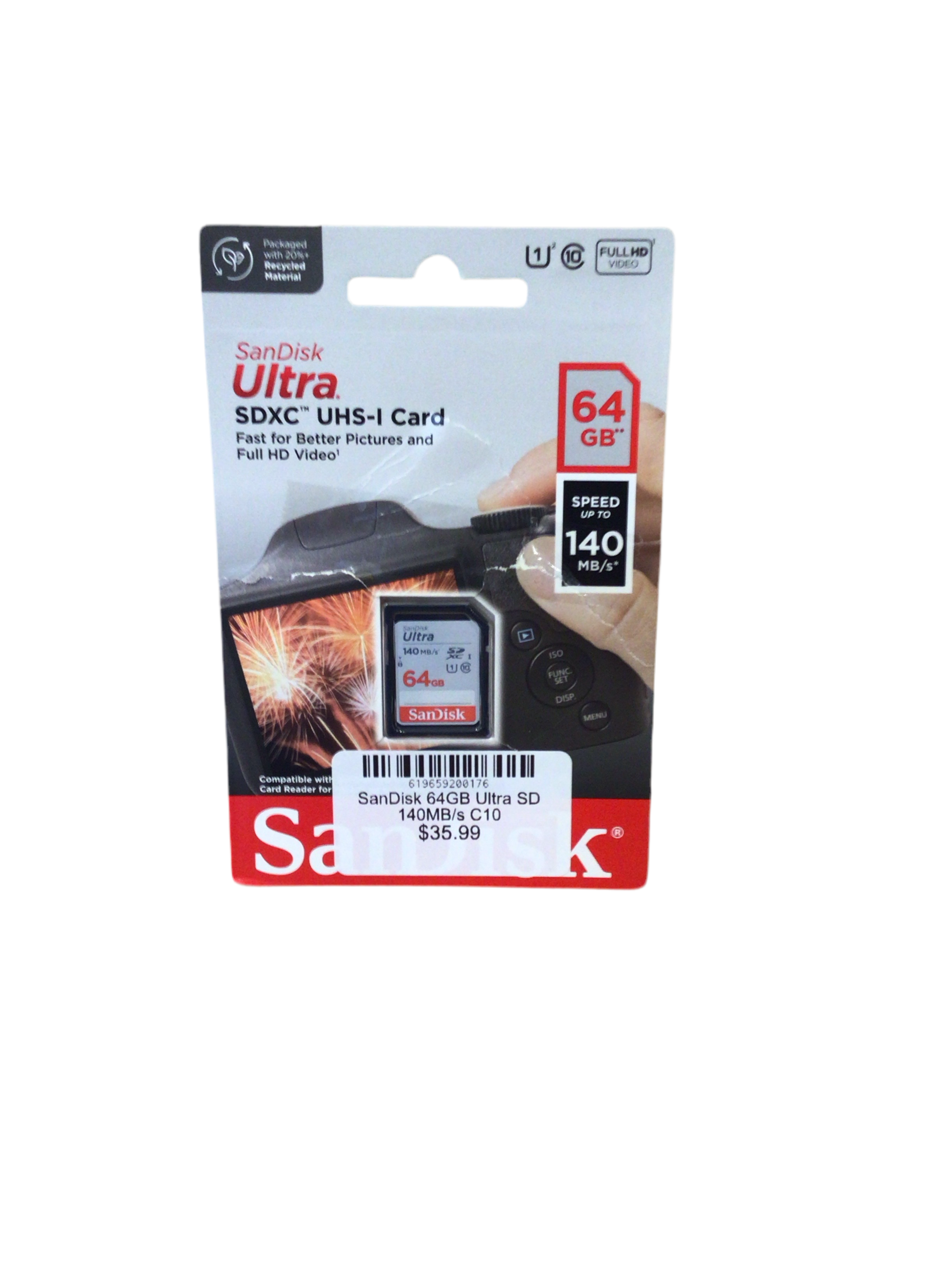 SanDisk 64GB Ultra SD 140MB/s C10