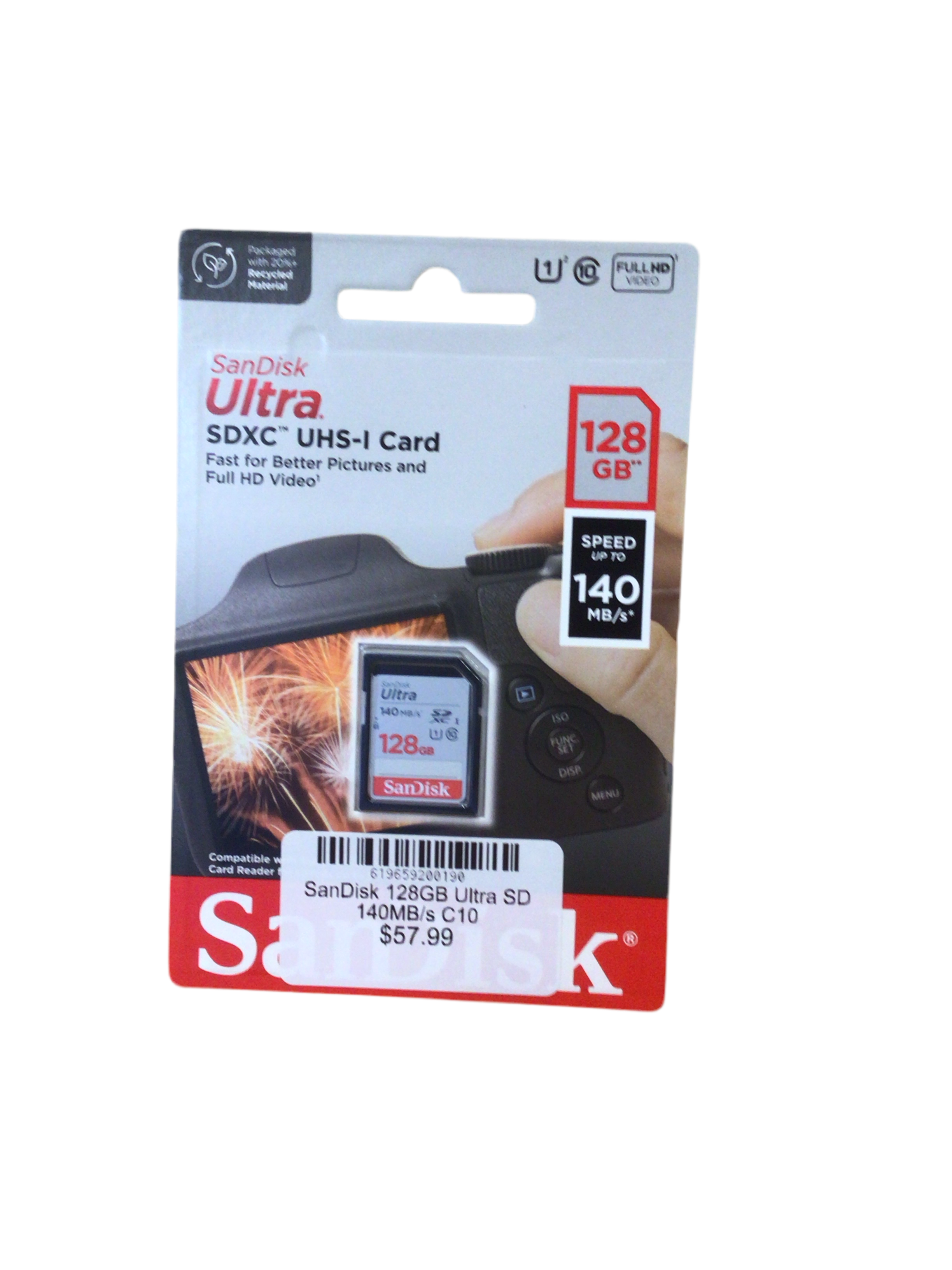SanDisk 128GB Ultra SD 140MB/s C10