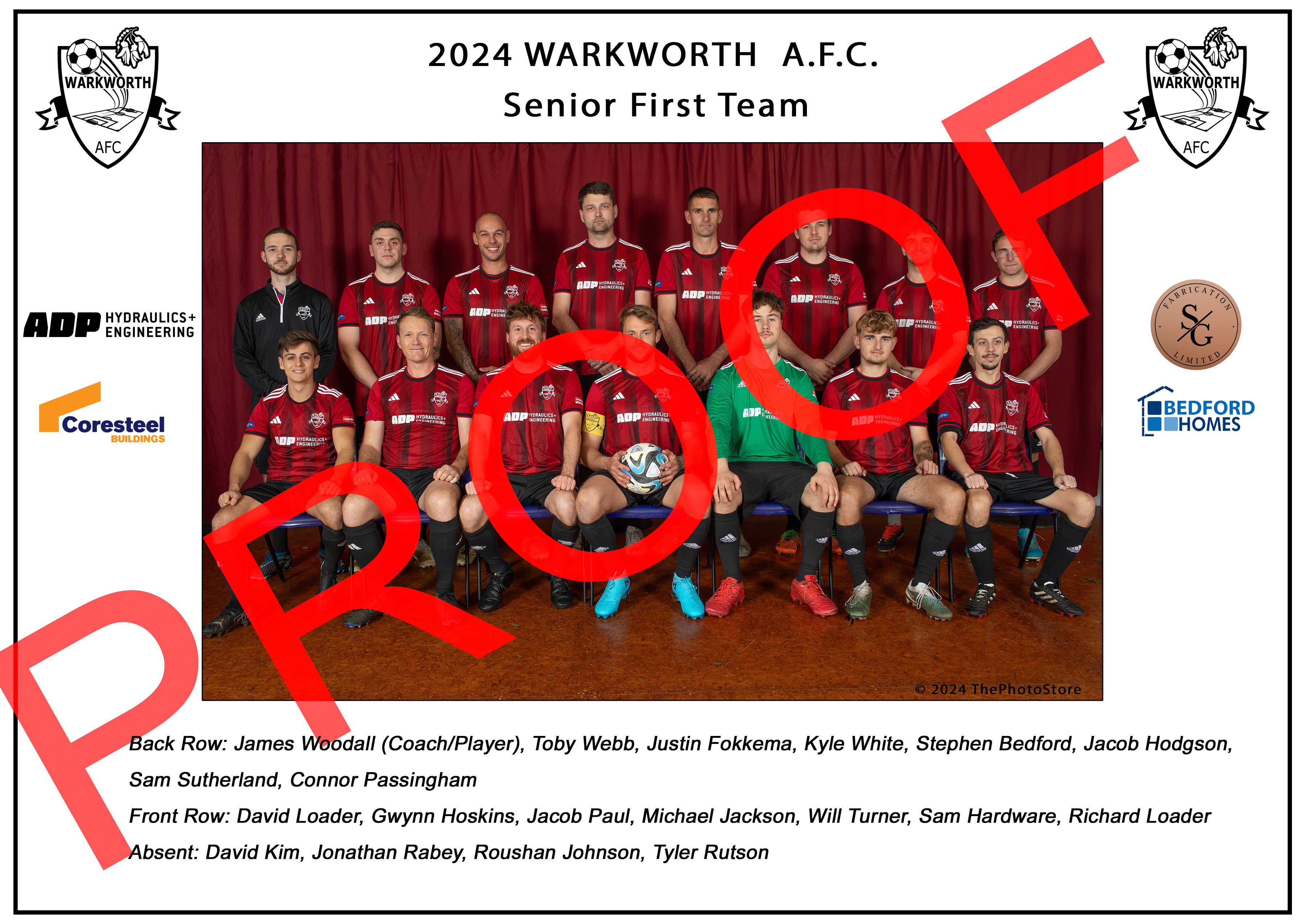 Warkworth Football Team photos 2024