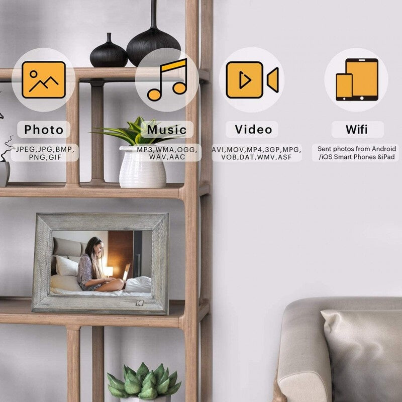 Kodak 10" Wifi Digi Photo Frame Rustic