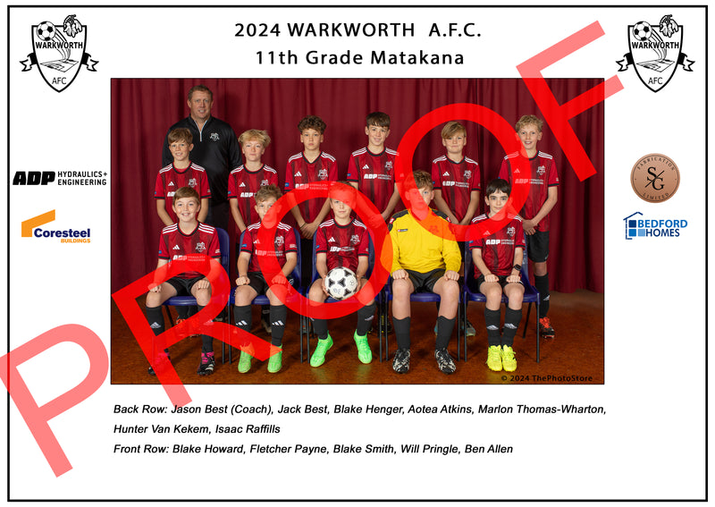 Warkworth Football Team photos 2024