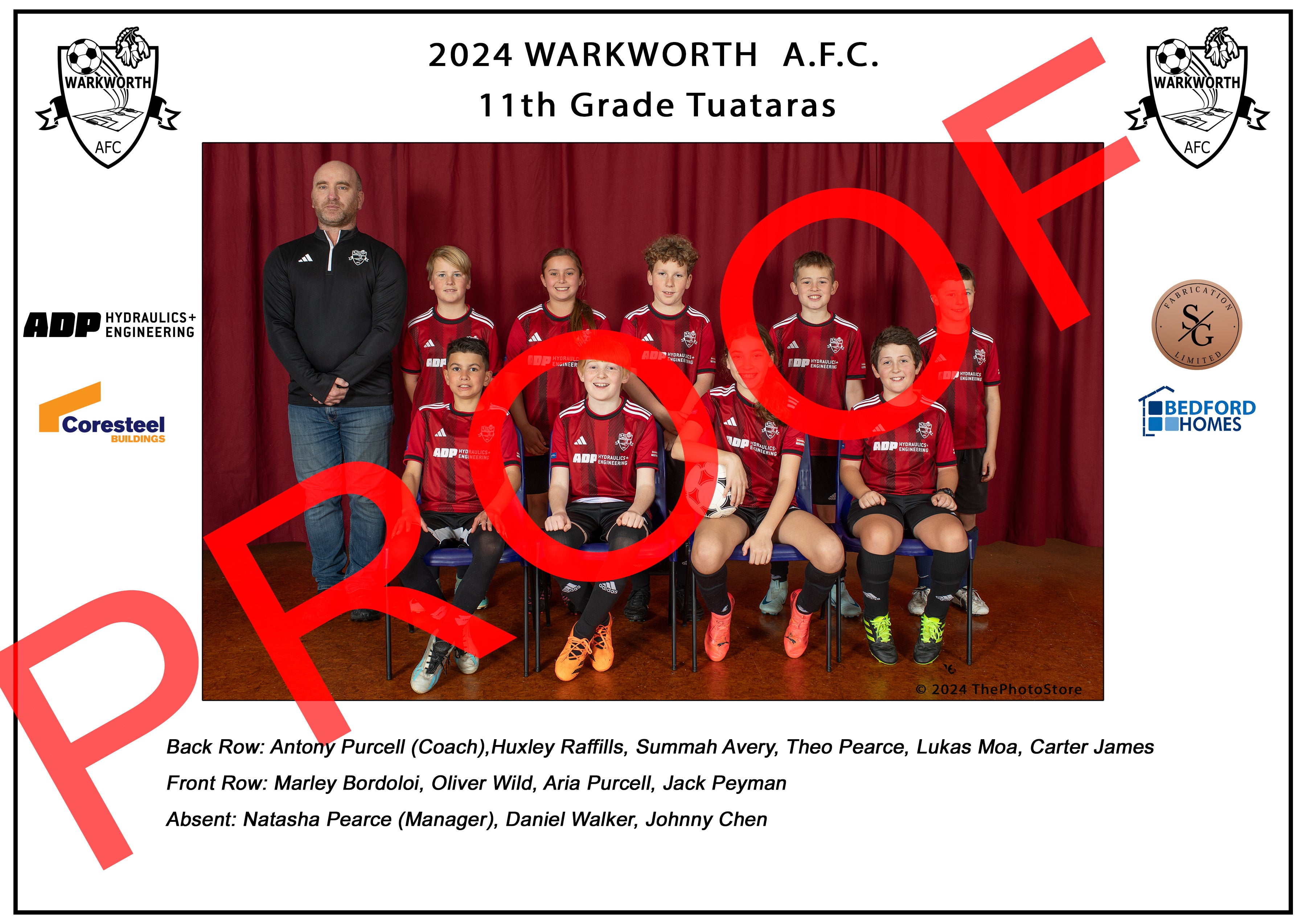 Warkworth Football Team photos 2024