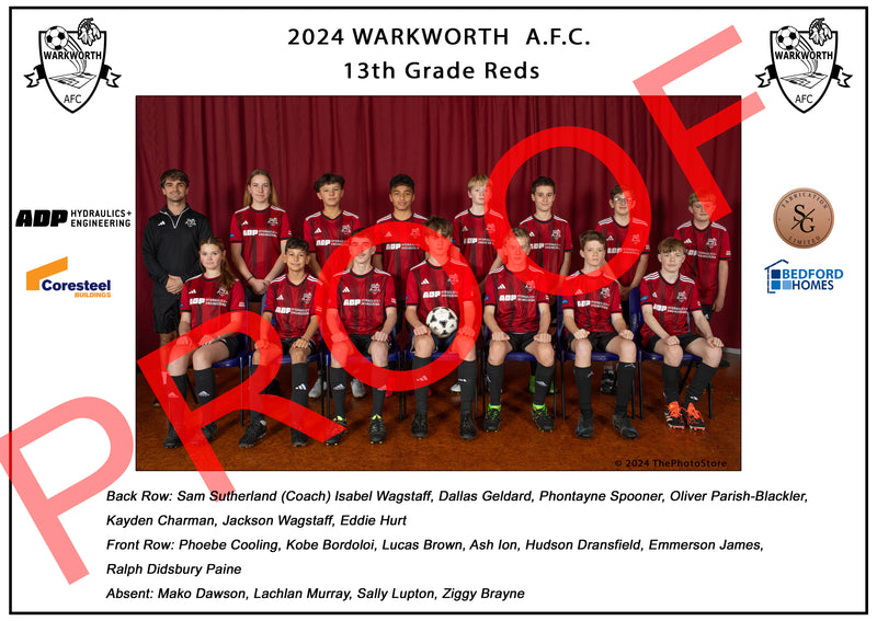 Warkworth Football Team photos 2024