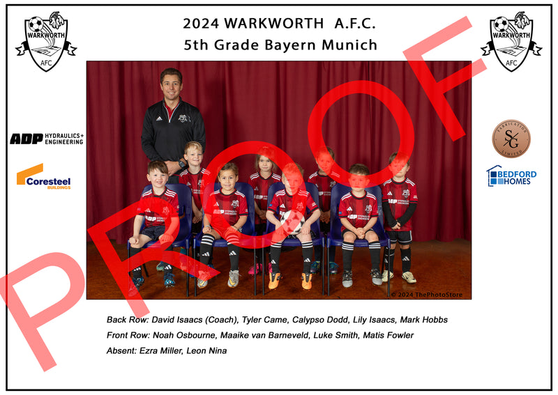 Warkworth Football Team photos 2024