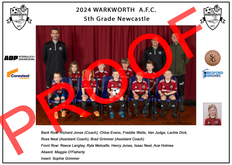 Warkworth Football Team photos 2024