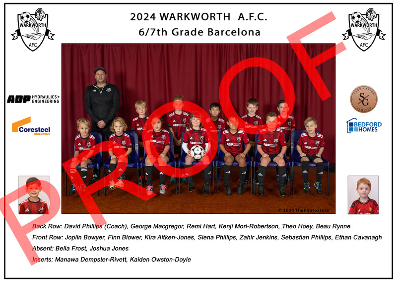 Warkworth Football Team photos 2024