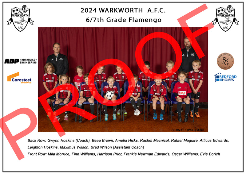 Warkworth Football Team photos 2024