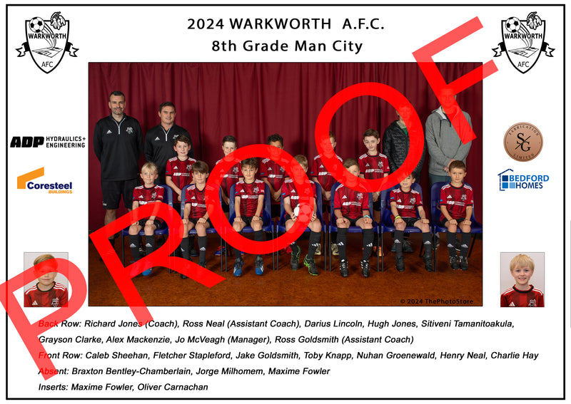 Warkworth Football Team photos 2024