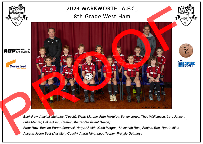 Warkworth Football Team photos 2024