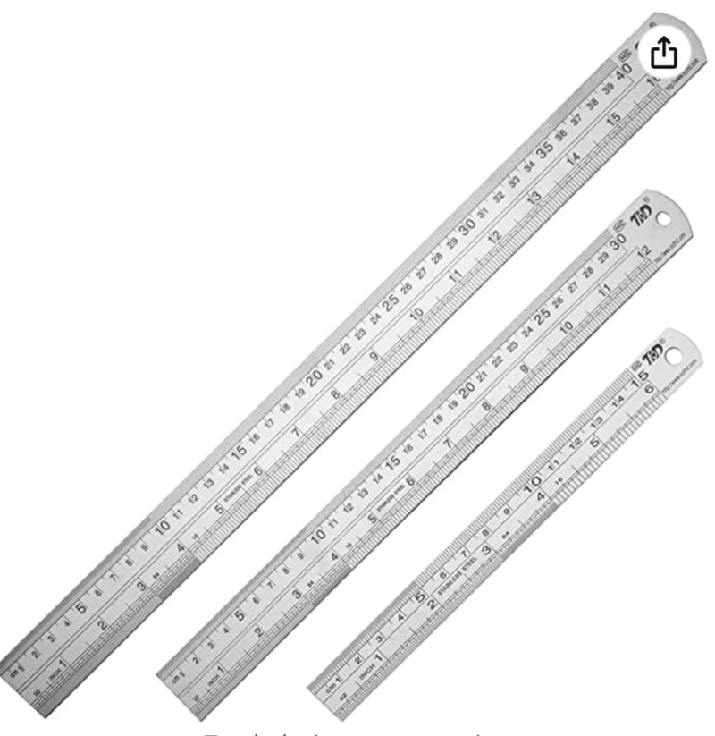 Ruler Straight Edge 16 inch Stainless Steel