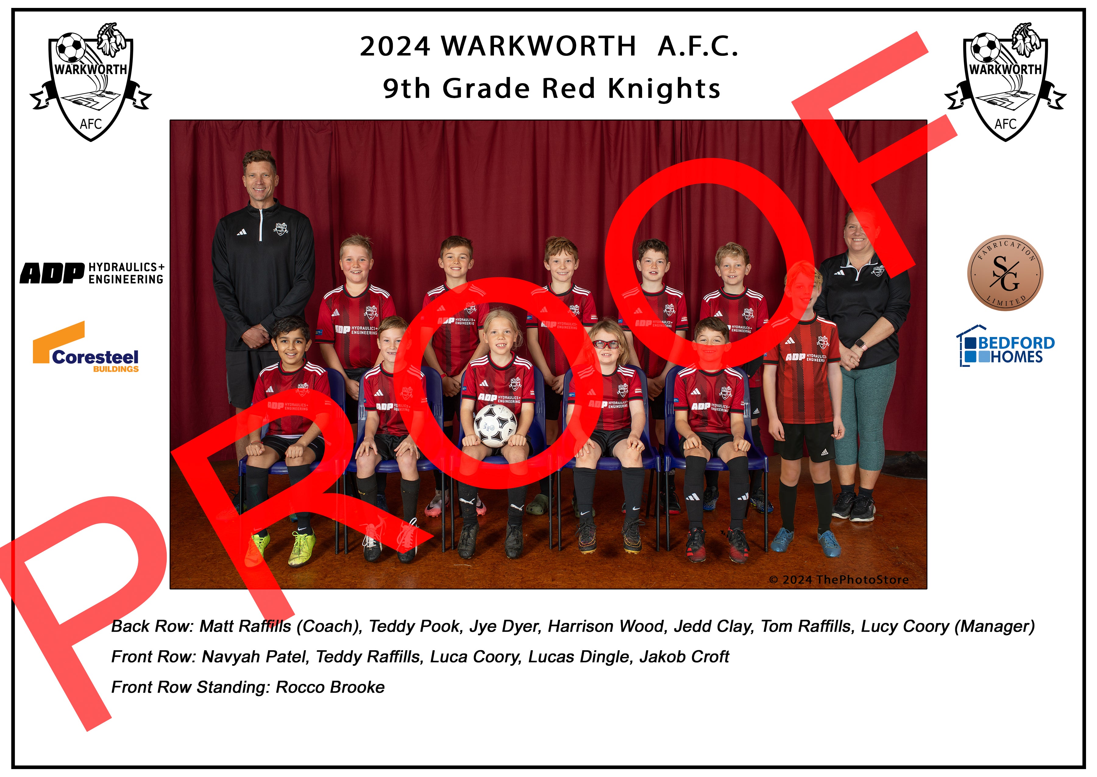 Warkworth Football Team photos 2024