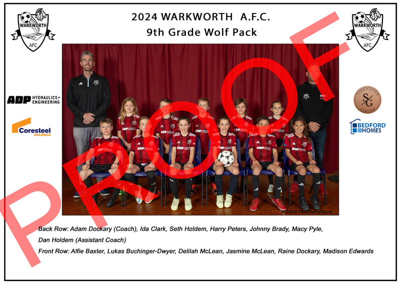 Warkworth Football Team photos 2024