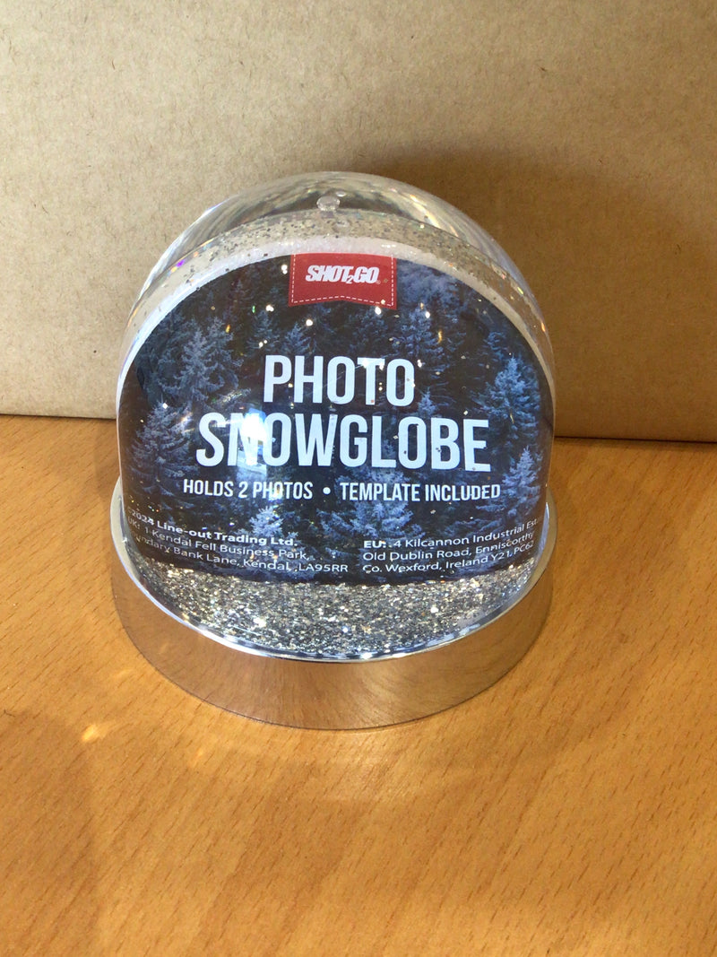 SHOT2GO Photo Glitter Globe - Silver