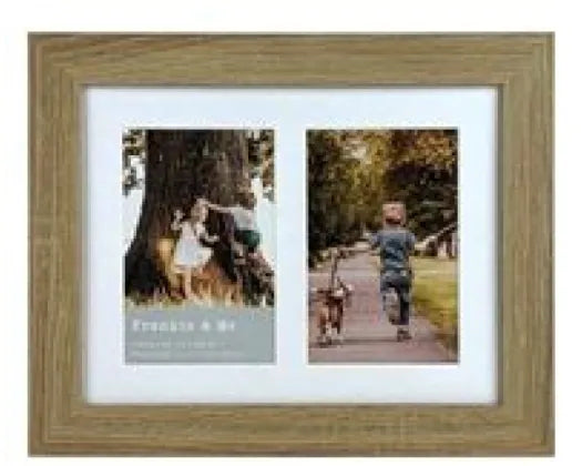 Wdn Collage Frame 2 Pht 4X6 Med Wood