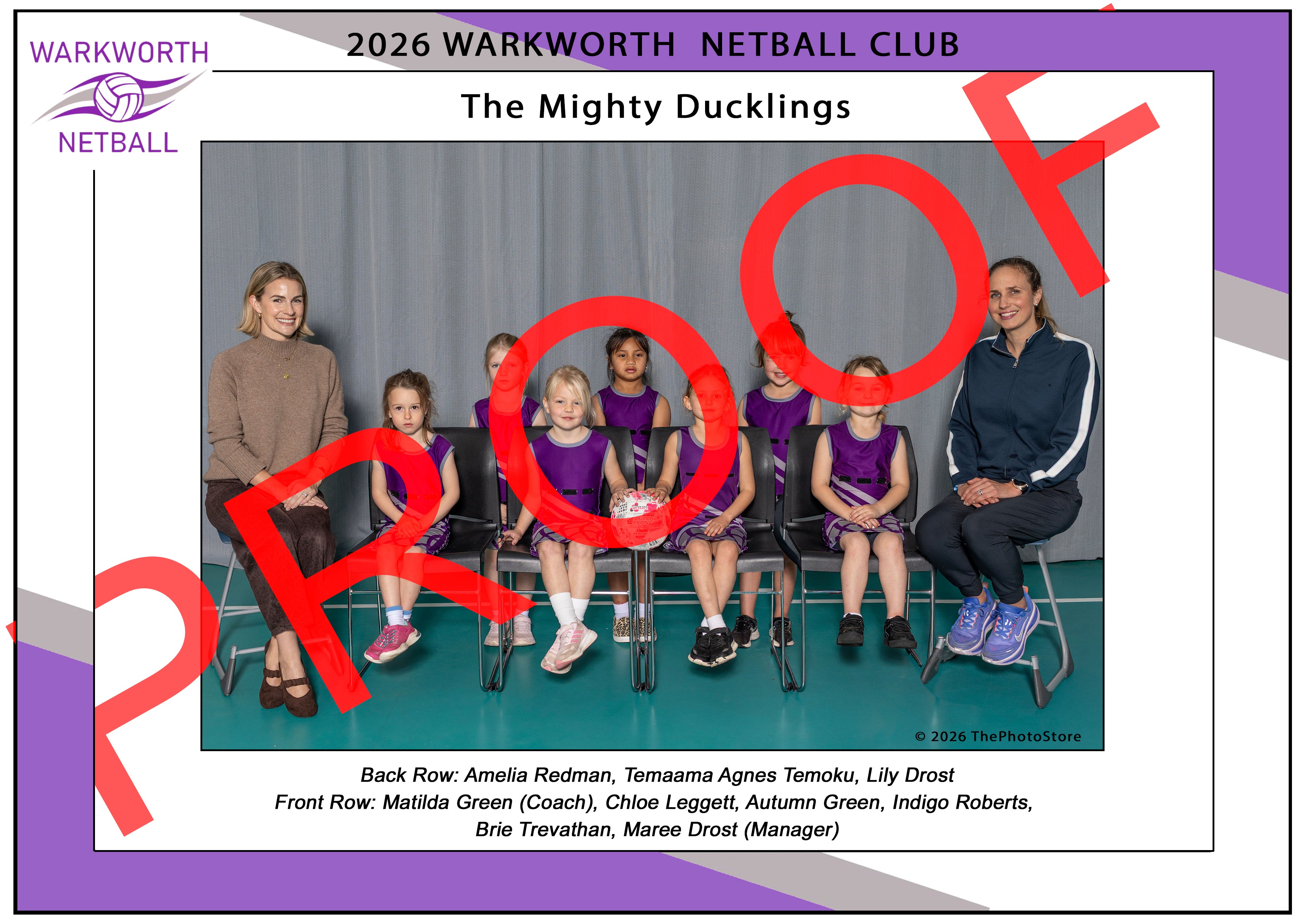 Warkworth Netball Club Team Photos