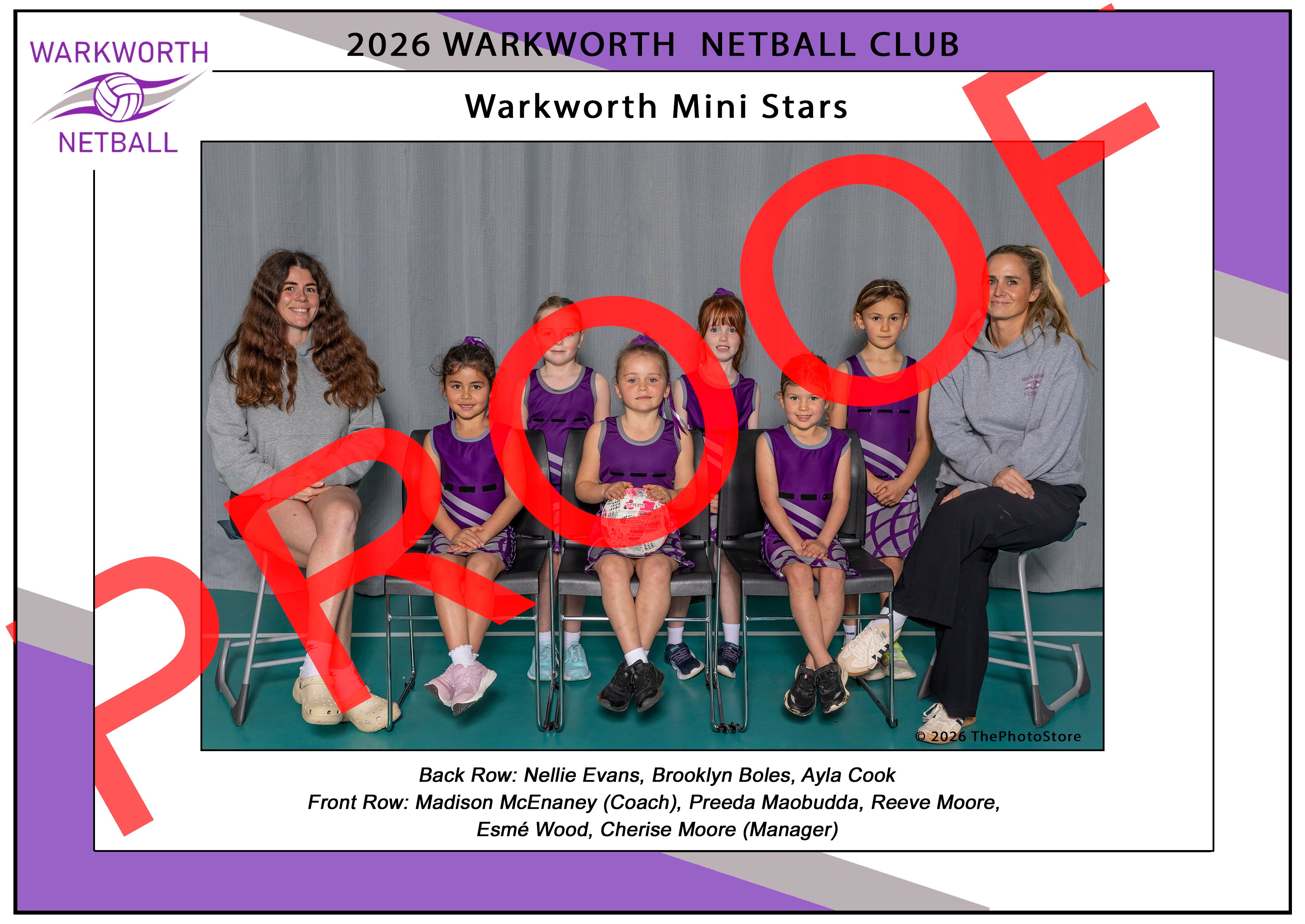 Warkworth Netball Club Team Photos