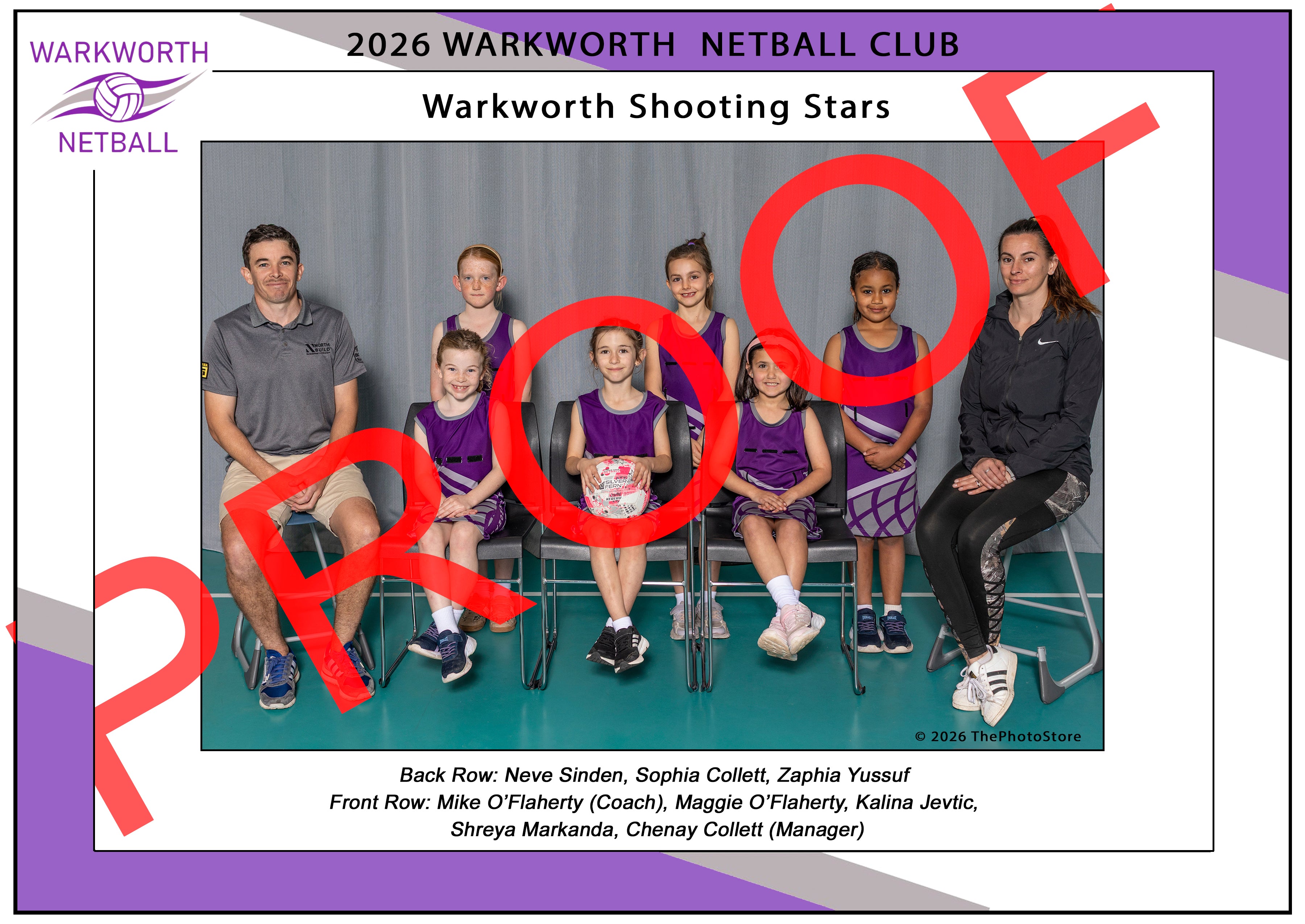 Warkworth Netball Club Team Photos