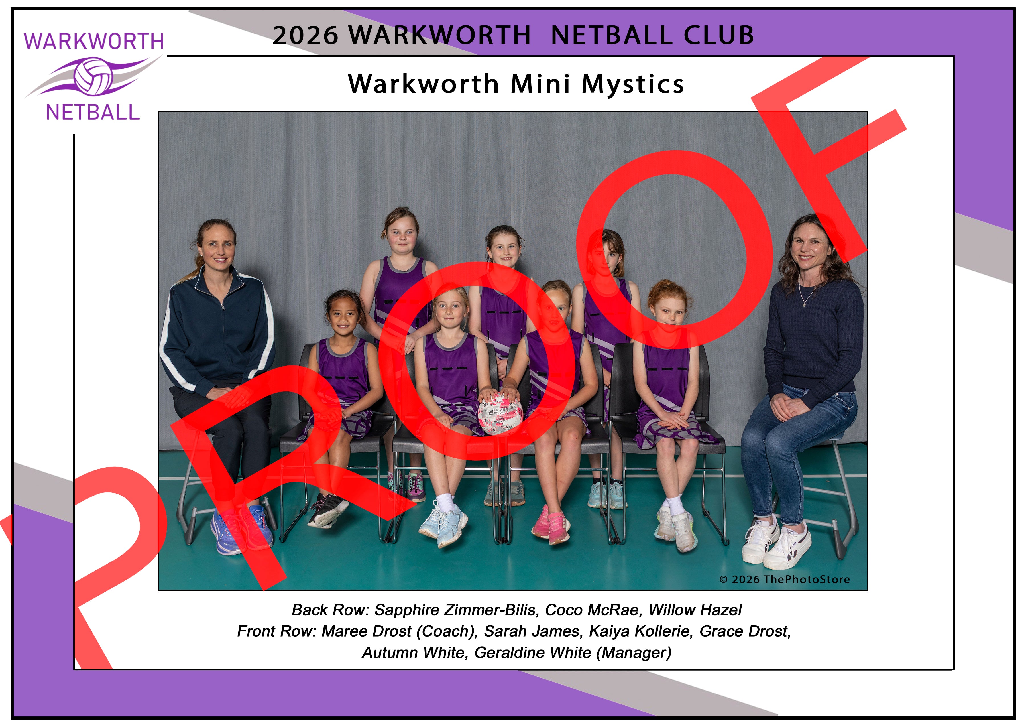 Warkworth Netball Club Team Photos
