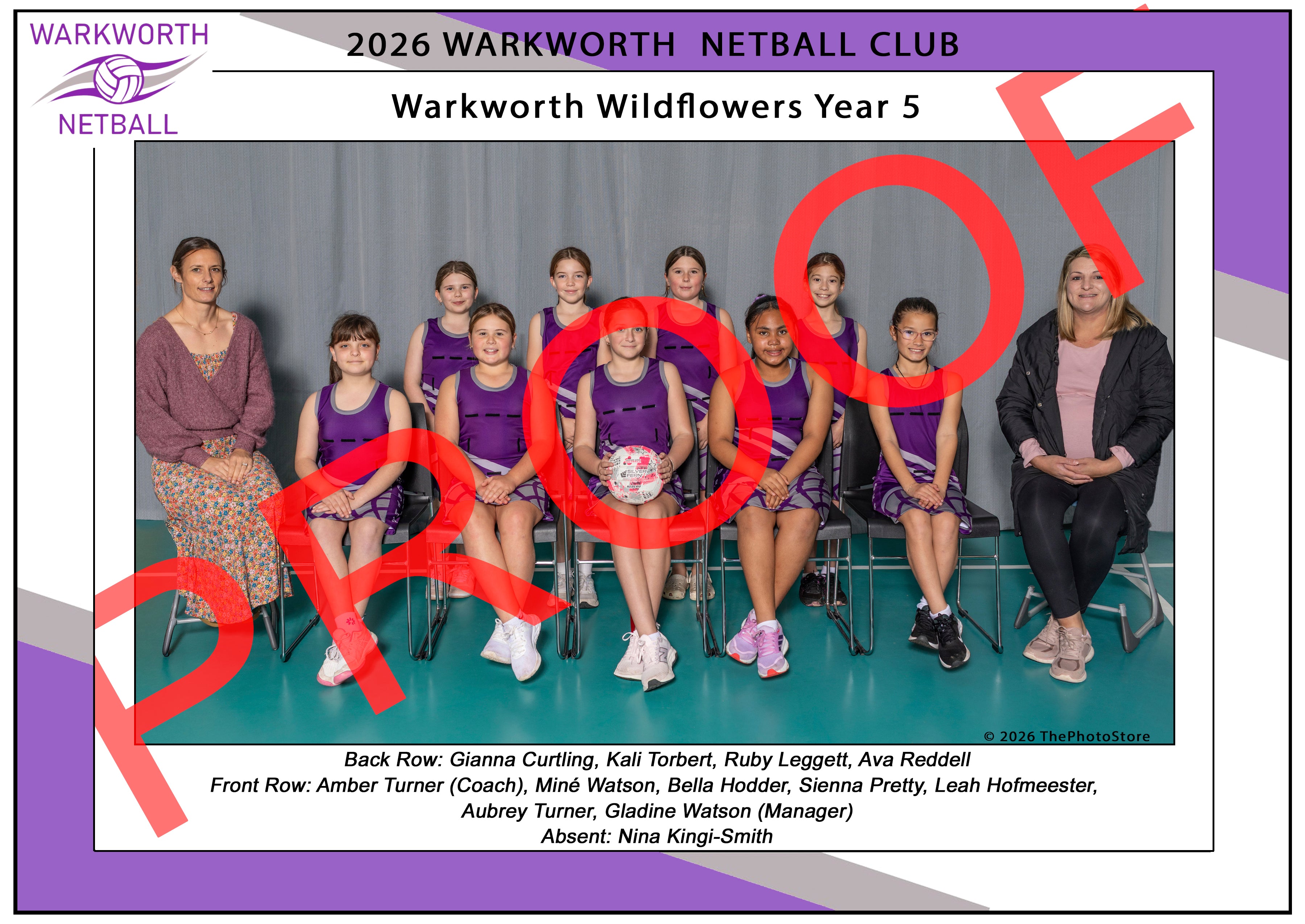 Warkworth Netball Club Team Photos
