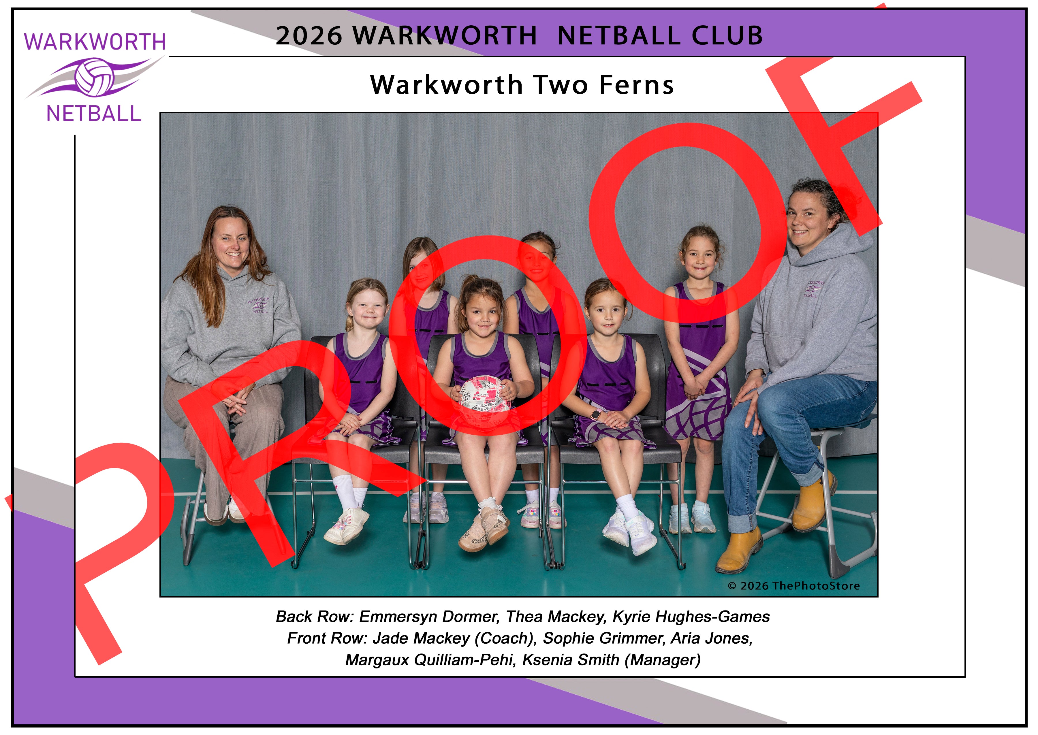 Warkworth Netball Club Team Photos