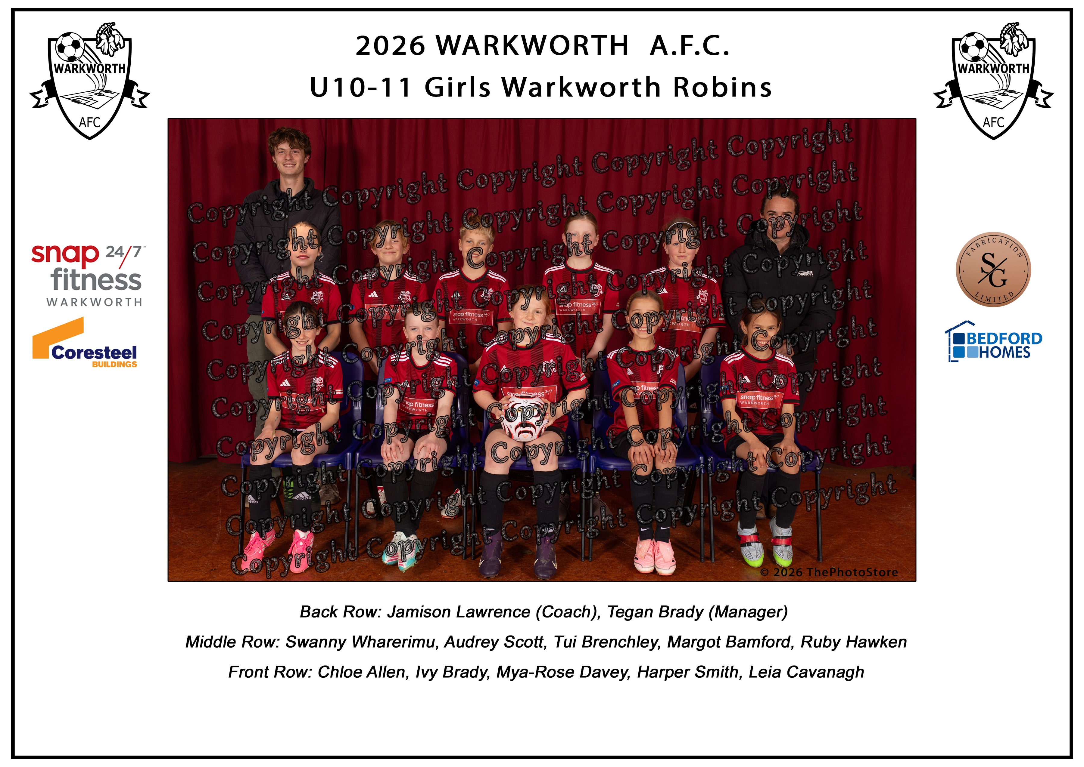 Warkworth Football Club Team Photos 2026