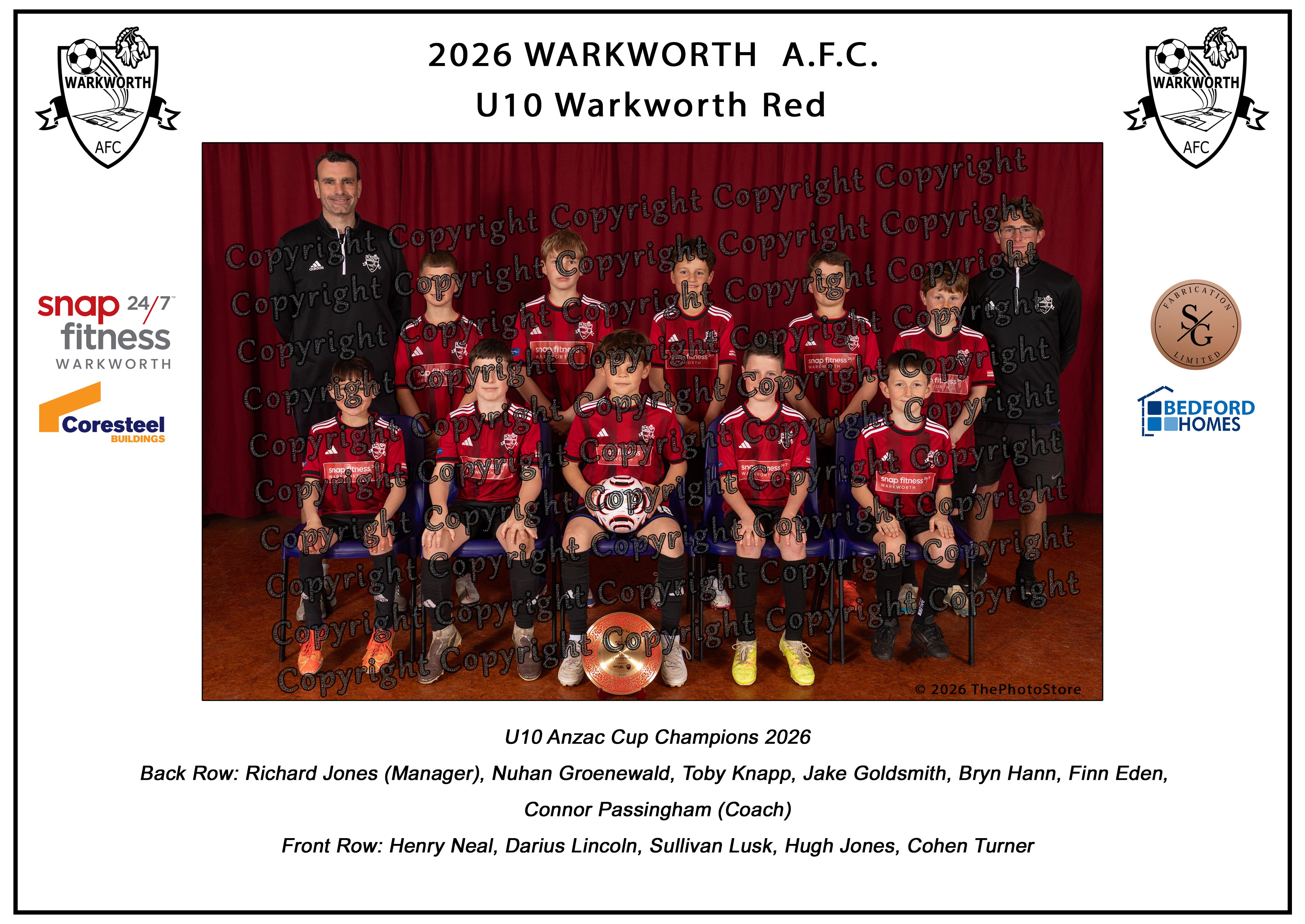 Warkworth Football Club Team Photos 2026
