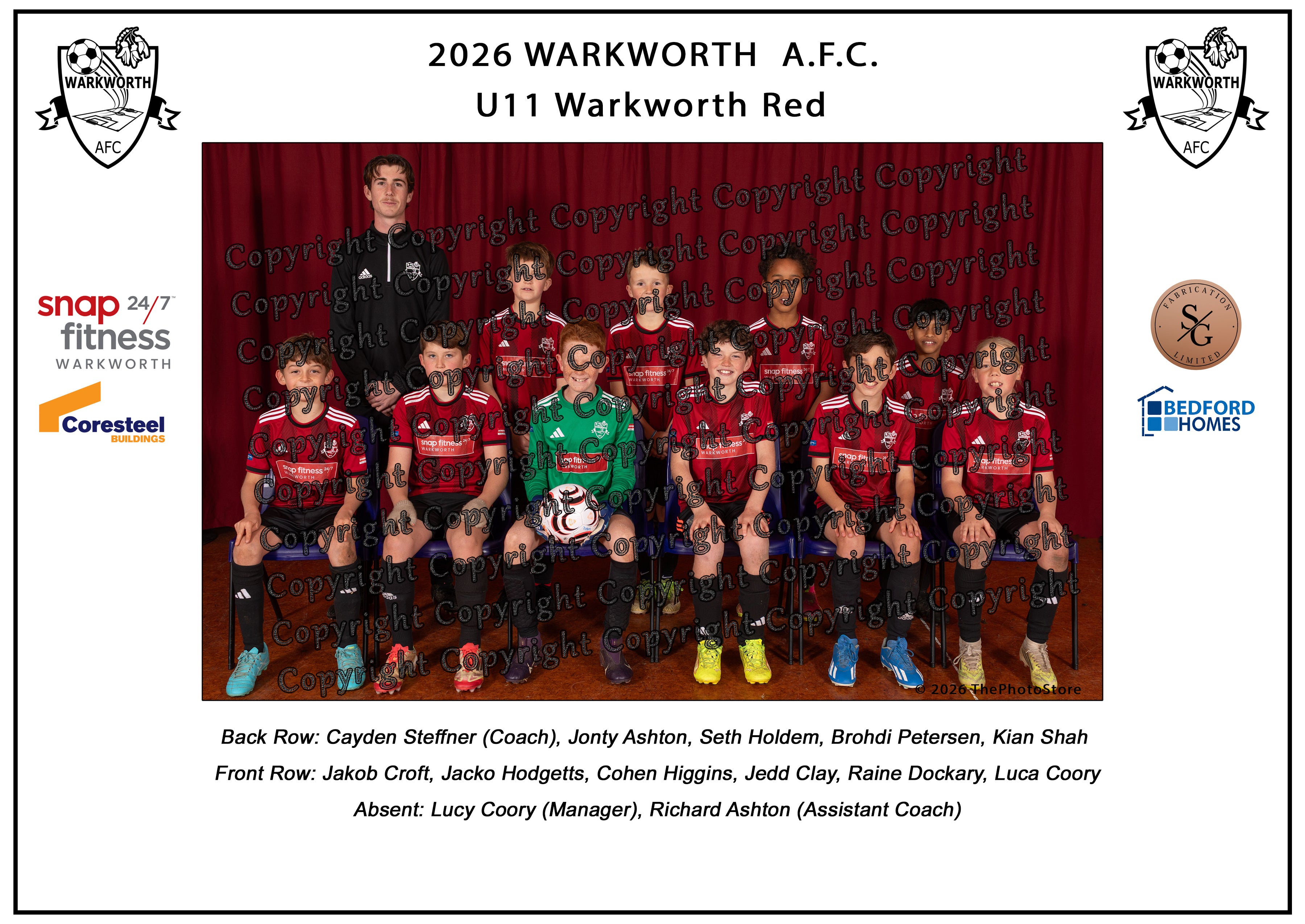 Warkworth Football Club Team Photos 2026