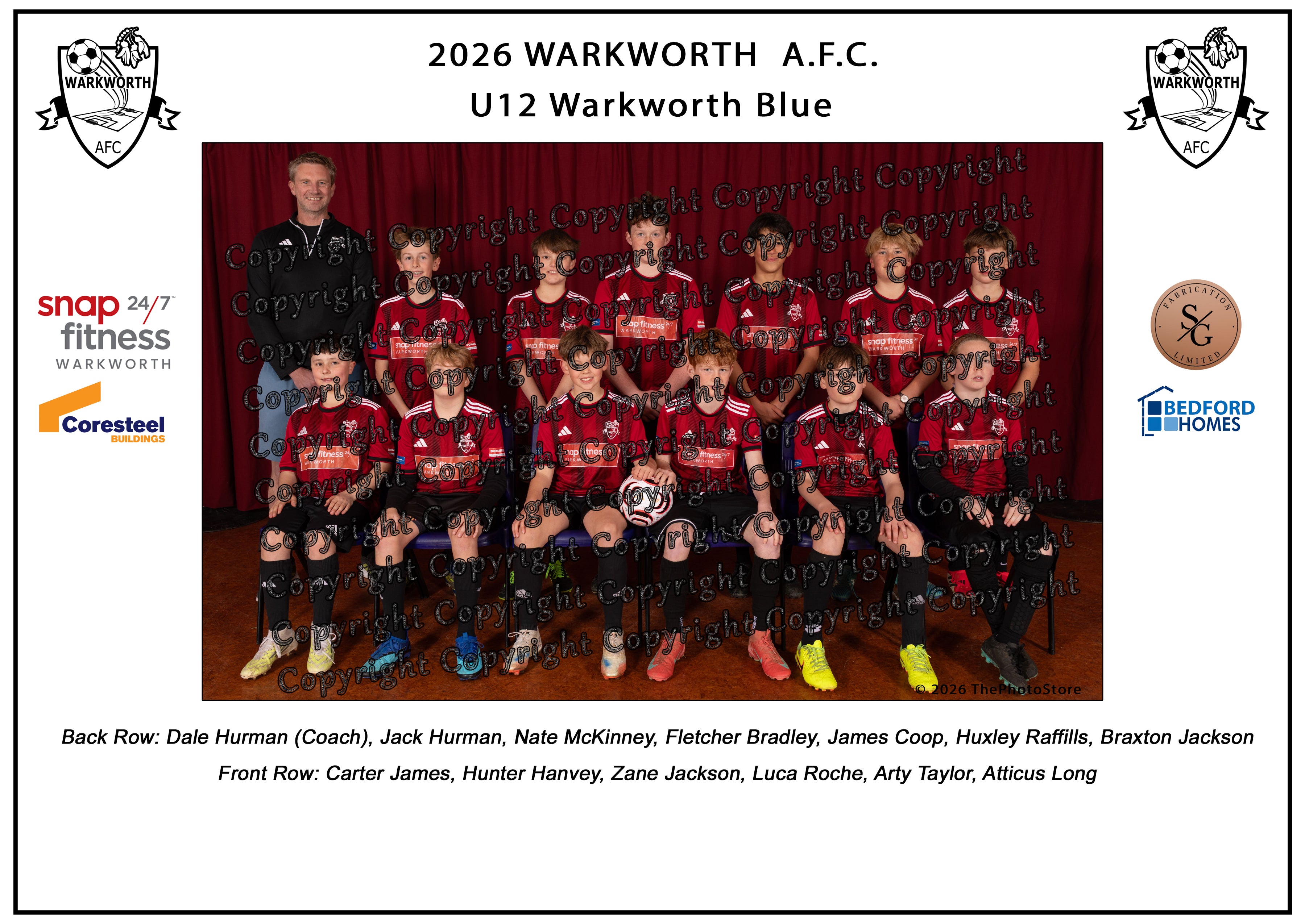 Warkworth Football Club Team Photos 2026