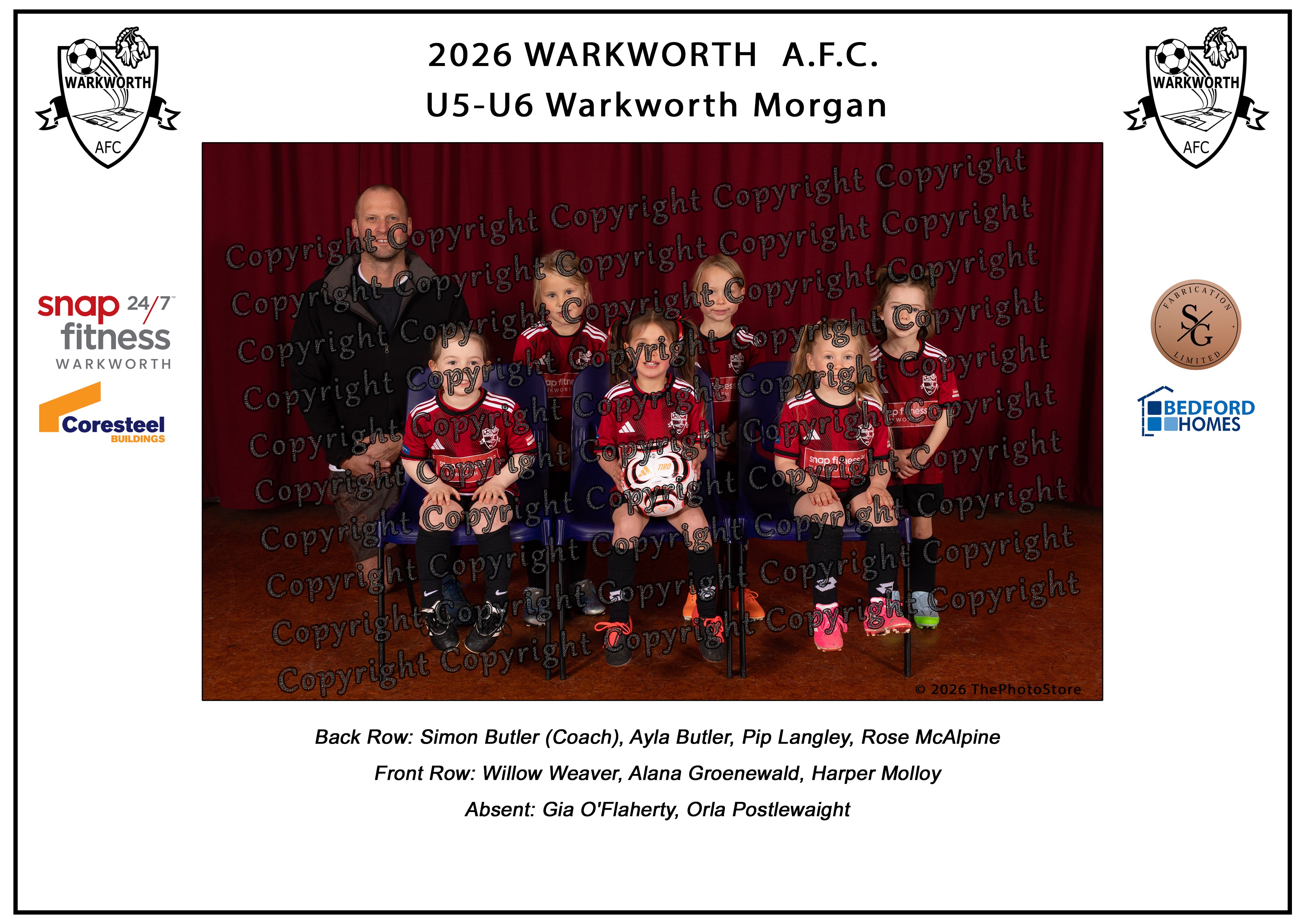 Warkworth Football Club Team Photos 2026