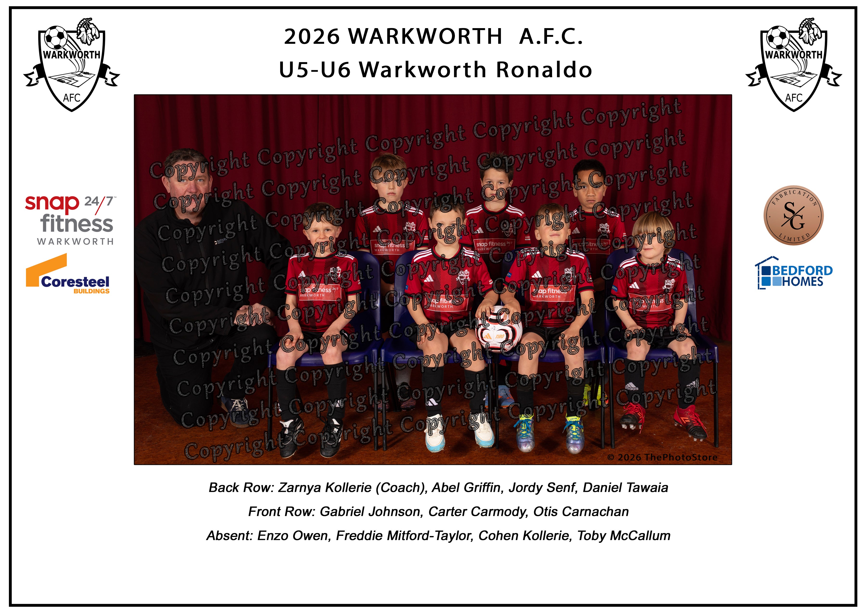 Warkworth Football Club Team Photos 2026