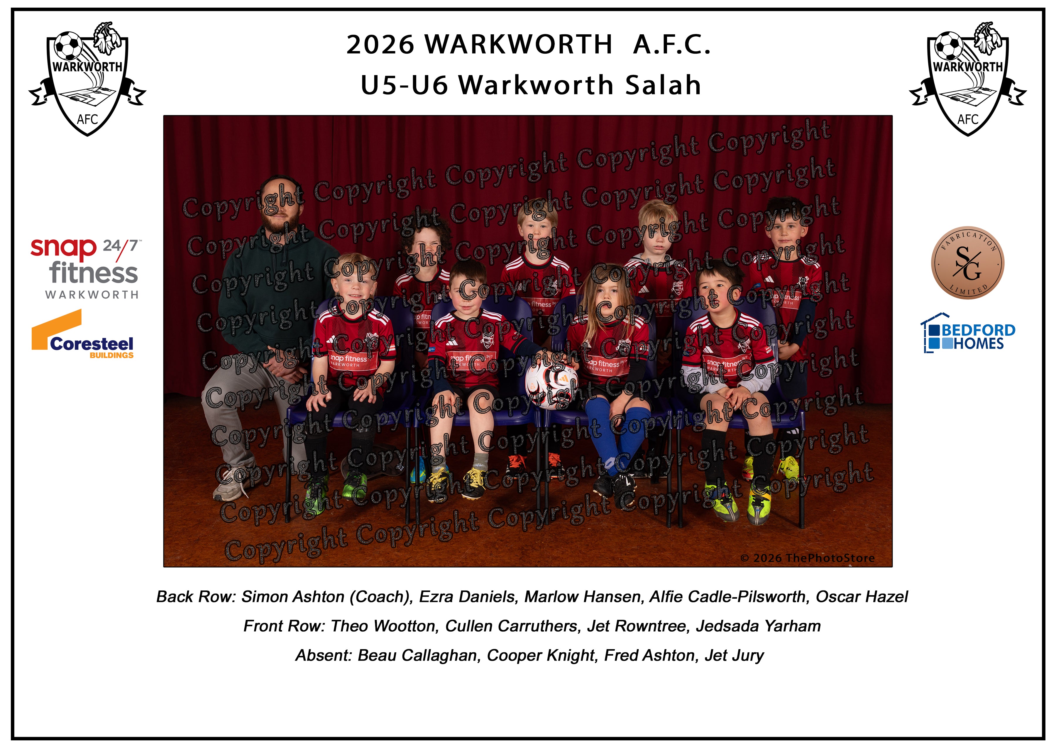 Warkworth Football Club Team Photos 2026