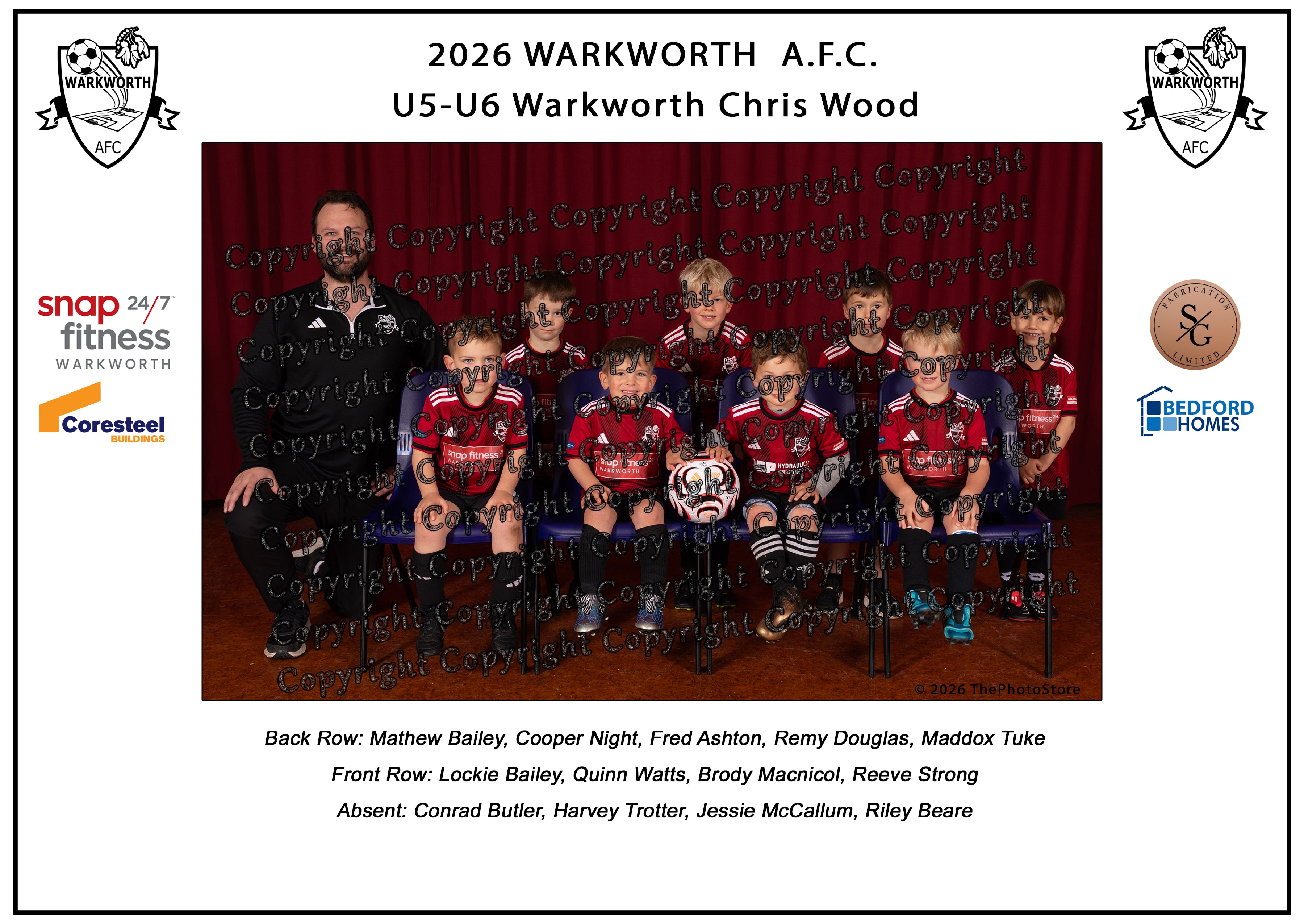 Warkworth Football Club Team Photos 2026