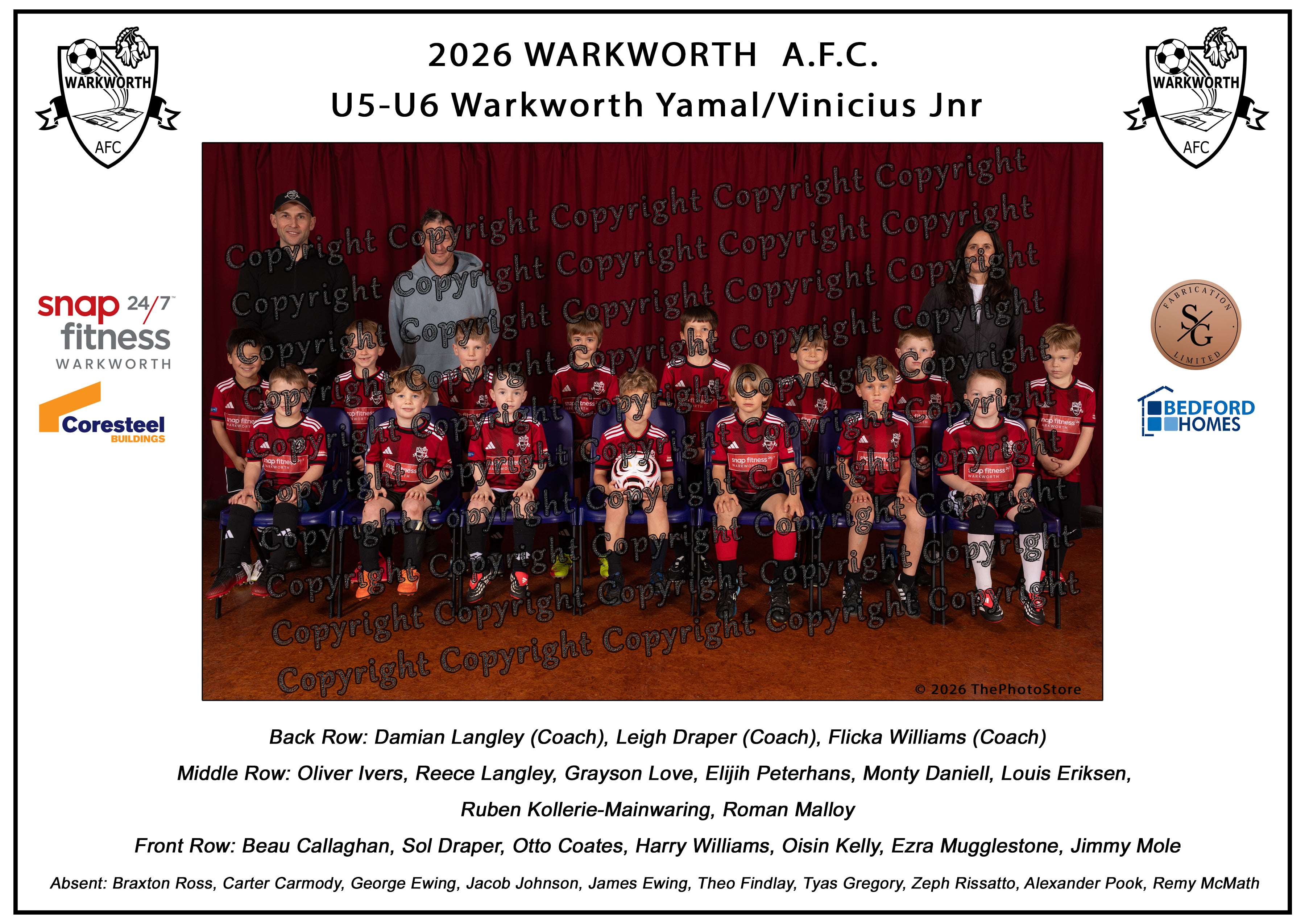 Warkworth Football Club Team Photos 2026