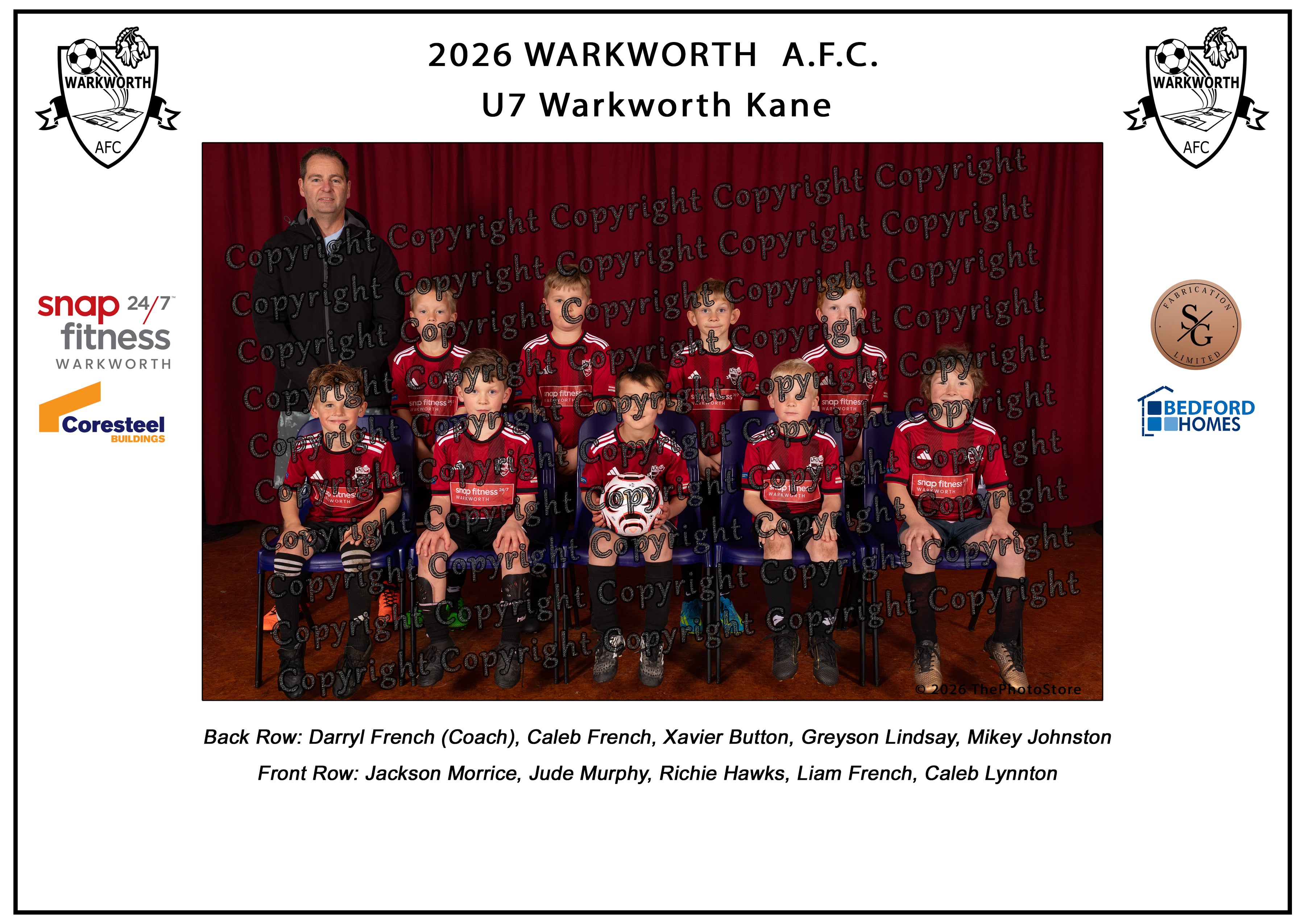 Warkworth Football Club Team Photos 2026