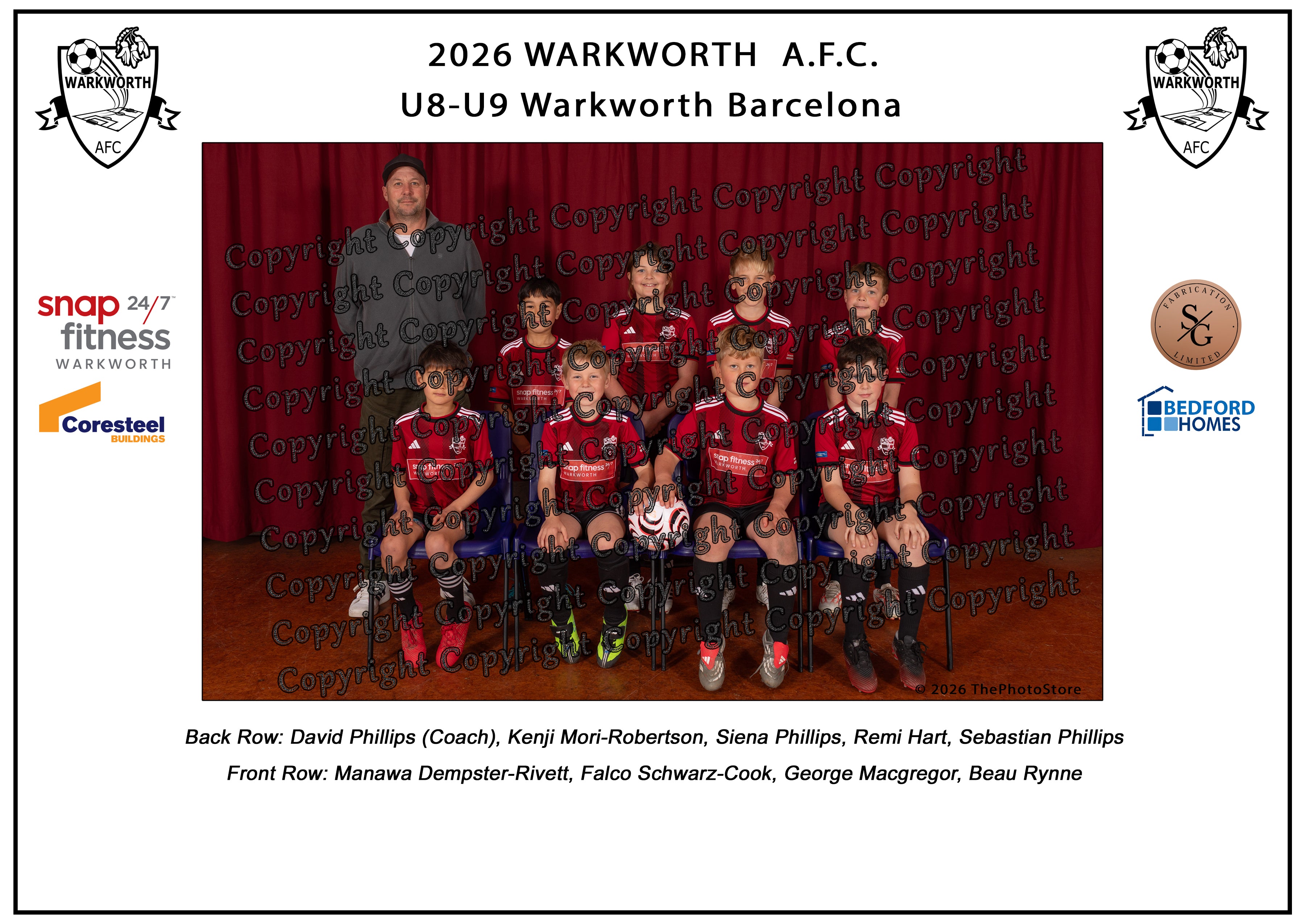 Warkworth Football Club Team Photos 2026