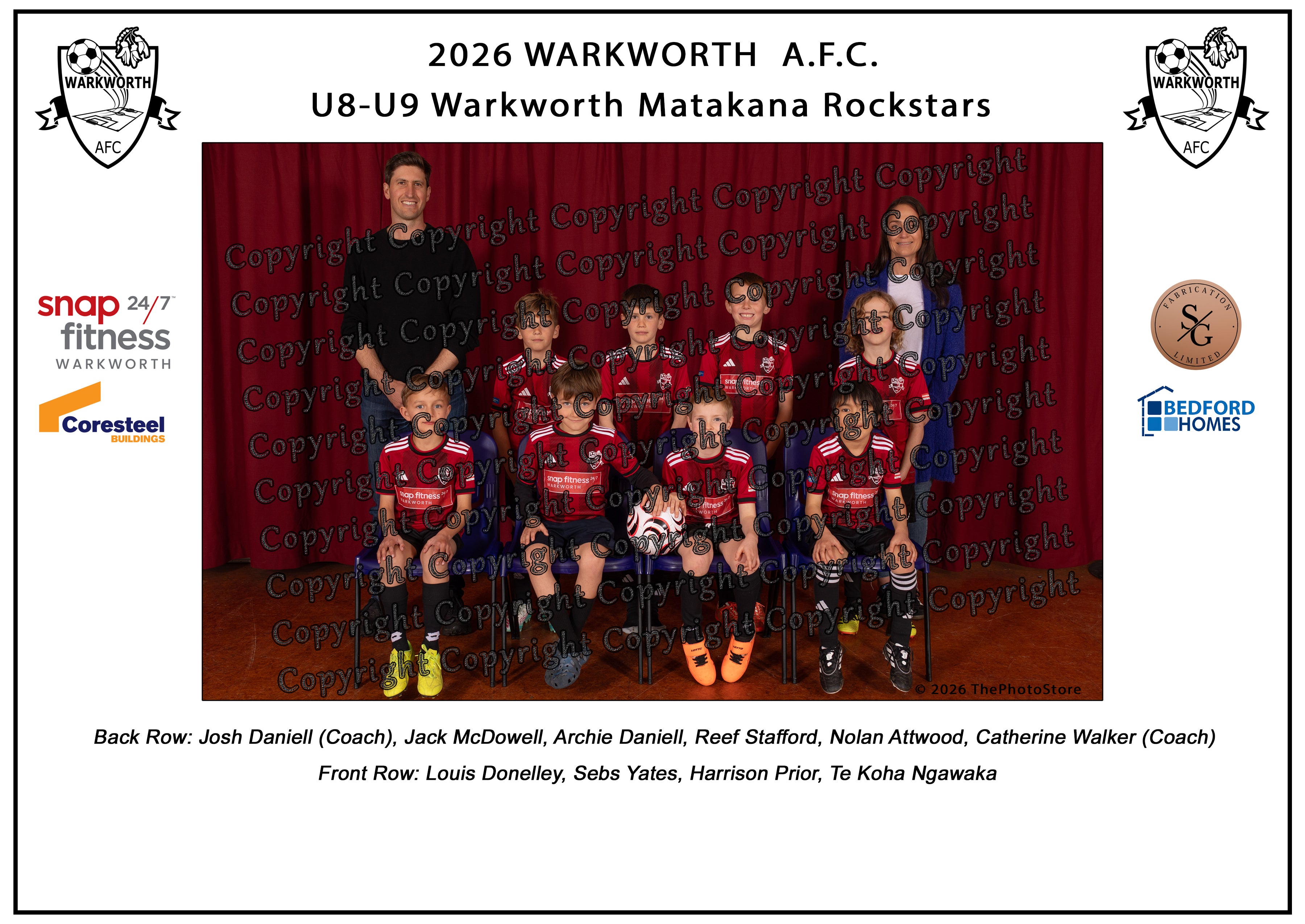 Warkworth Football Club Team Photos 2026