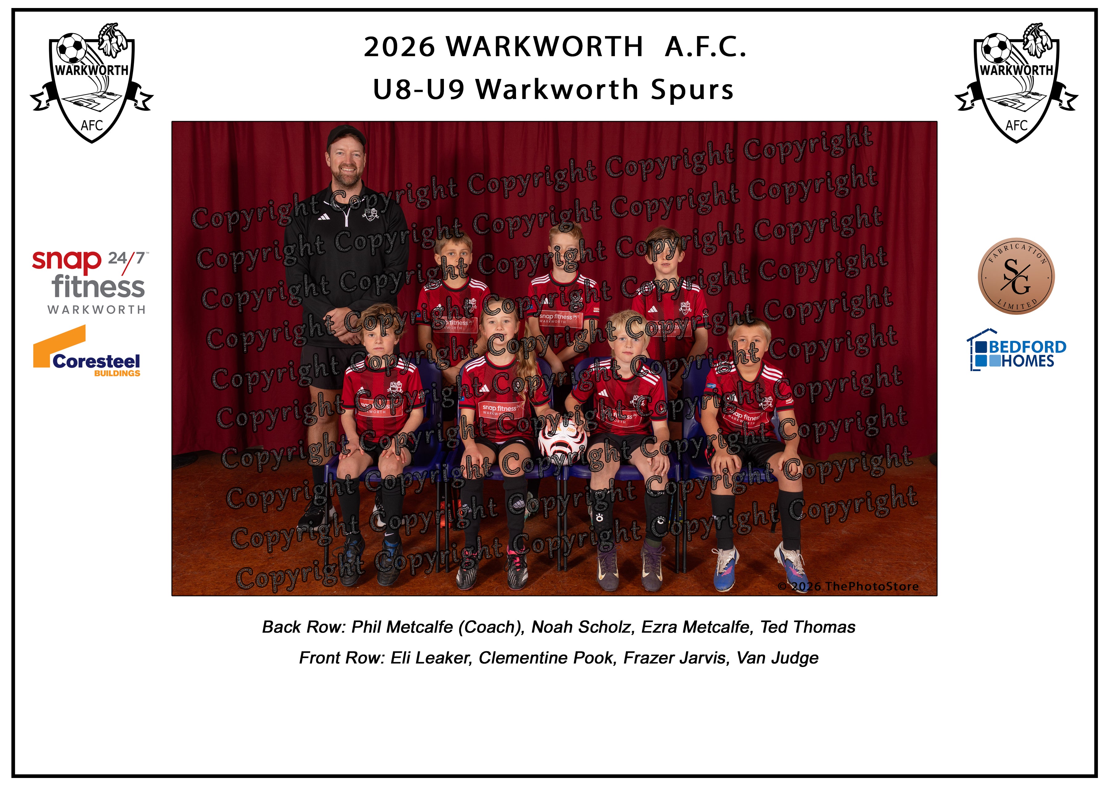 Warkworth Football Club Team Photos 2026