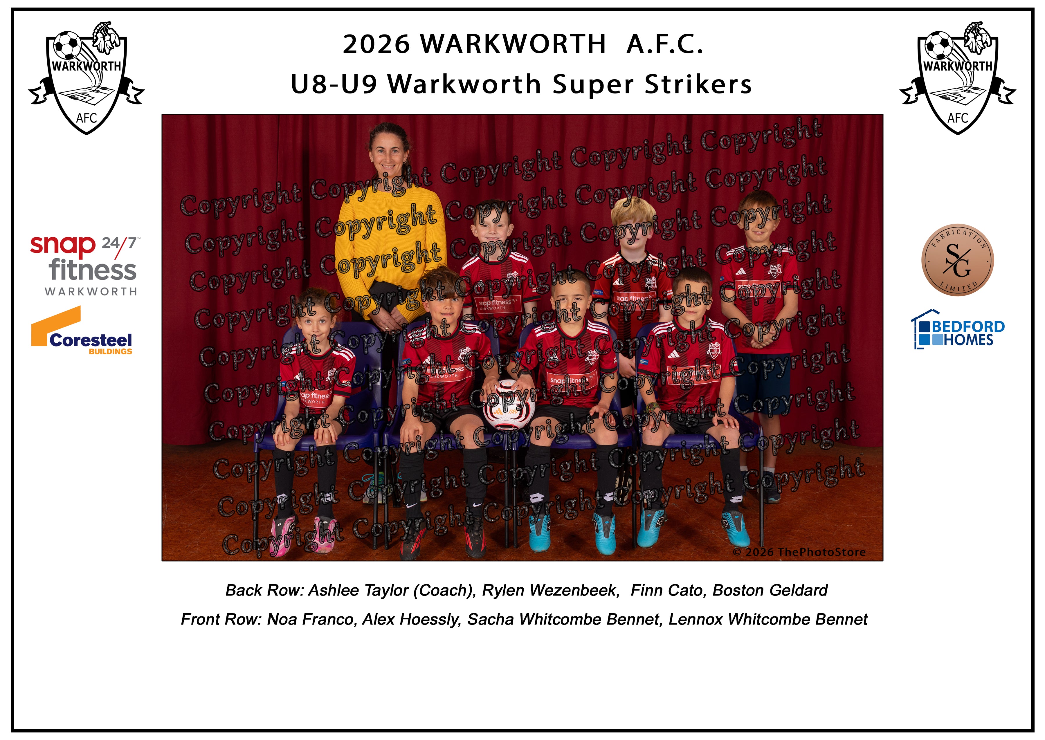 Warkworth Football Club Team Photos 2026