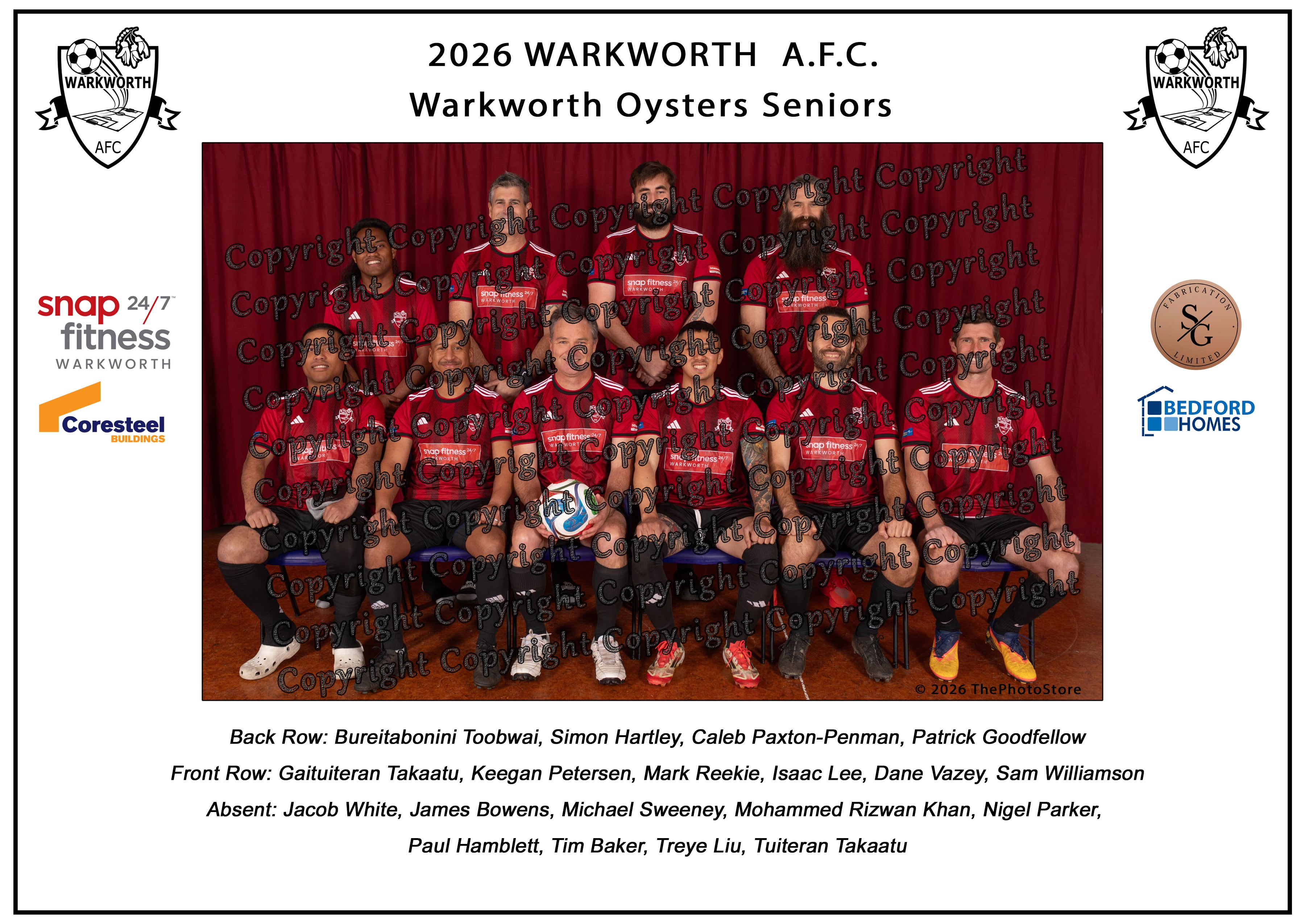 Warkworth Football Club Team Photos 2026