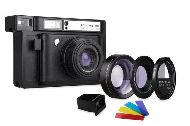 Lomography Lomo Instant Wide Camera, 2 lense & Splitxer (Black)