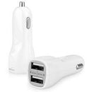 Pronto Dual USB Car Charger - White