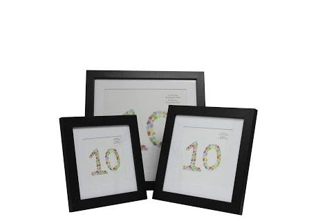10x10 PSS Black Frame 8x8 White Matt