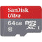 SanDisk 64GB Ultra Micro SD with adaptor 120MB/s